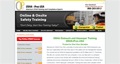 Desktop Screenshot of osha-pros.com